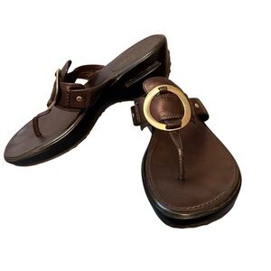 Cole Haan Air Tech Bronze Leather Sandals Nike Air Footbed Sz 7